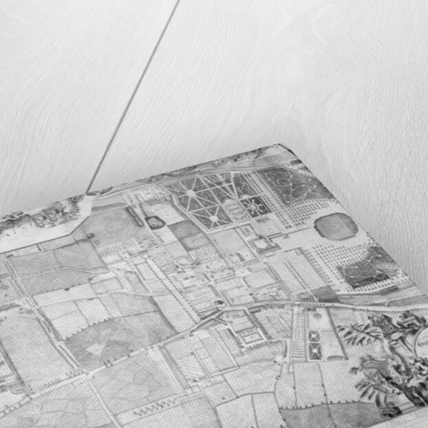 Detail of the plan of Kensington Palace by Joshua Rhodes, 1764 by George Bickham