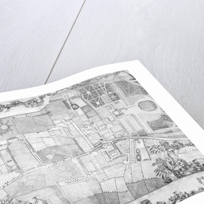 Detail of the plan of Kensington Palace by Joshua Rhodes, 1764 by George Bickham