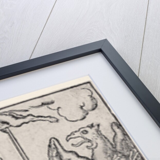 Alexander the Great carried into the air by two griffins, c.1525 by German School