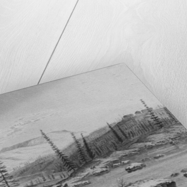 Hunters stalk caribou at Fort Enterprize on Franklin's expedition, 1821 by George Back