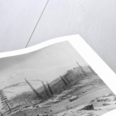 Hunters stalk caribou at Fort Enterprize on Franklin's expedition, 1821 by George Back