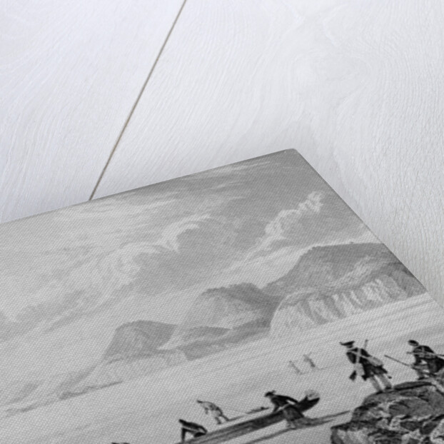 Franklin's expedition passing through Point Lake, 1821 by George (after) Back