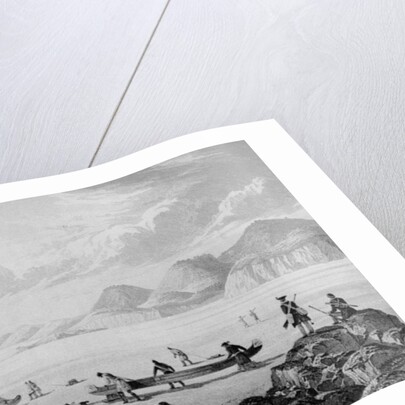 Franklin's expedition passing through Point Lake, 1821 by George (after) Back