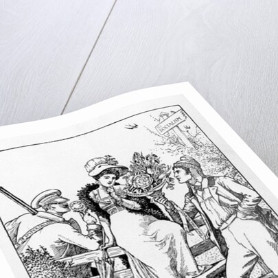 A Posy for Mayday and a poser for Britannia, 1910 by Walter Crane