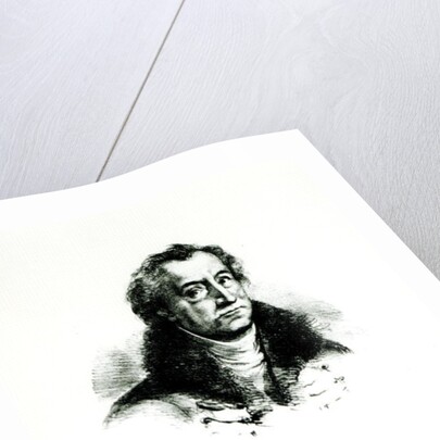 Johann Wolfgang Goethe engraved by Delacroix by (after) Villain