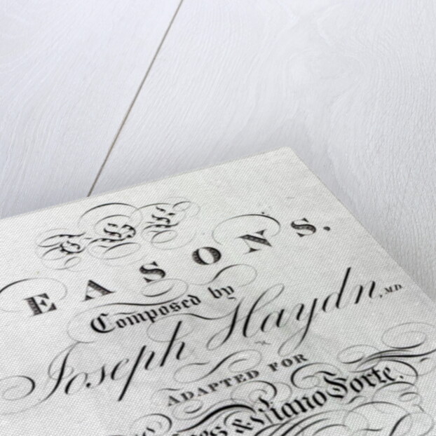 Cover of the score sheet of 'Seasons' by Joseph Haydn by English School
