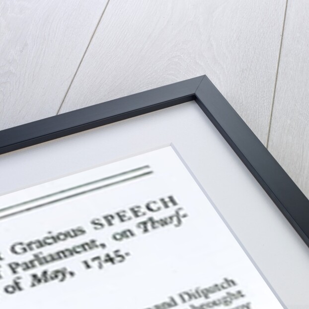 Royal Speech to both Houses of Parliament, 2nd May 1745 by English School