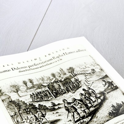 Ralph Hamor visits Powhatan, 1619 by Theodor de Bry