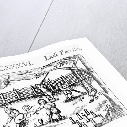 Boys' sport from 'Orbis Sensualium Pictus', 1658 by John Amos Comenius