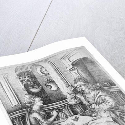 Couple playing cards c.1500 by Israhel van the younger Meckenem