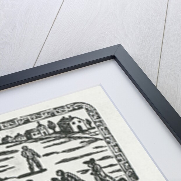 Game of cricket, 1774 by English School