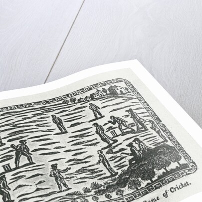 Game of cricket, 1774 by English School