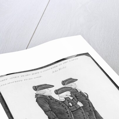 John Wesley walking in Edinburgh between James Hamilton M.D. and Joseph Cole by John Kay