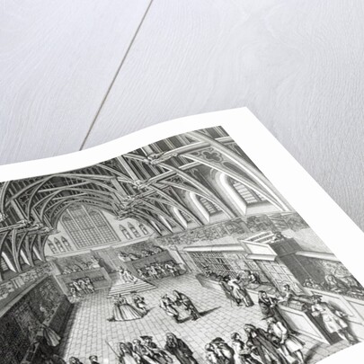 Westminster Hall, The First Day of Term, A Satirical Poem, 1797 engraved by C.Mosley by Hubert Gravelot