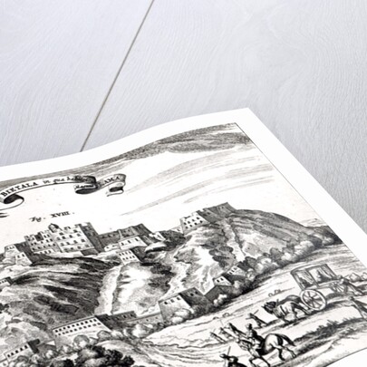 Bietala, fortress of Lama the Great, Kingdom of Lhassa,illustration from 'La Chine illustree' by Athanasius Kircher Amsterdam,1670 by Dutch School