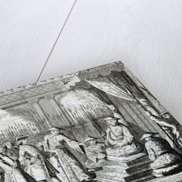 The Viceroy of Canton giving an audience to Commodore Anson from 'George Anson's Voyage around the World in the years 1740-1744' by English School