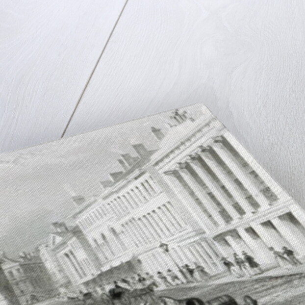 State Street, Boston,engraved by S.Lacey by William Henry Bartlett