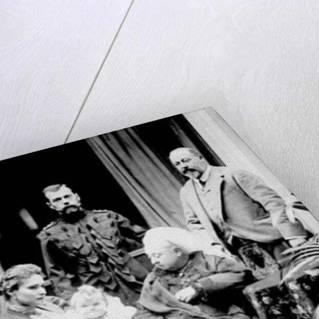 Queen Victoria, Tsar Nicholas II, Tsarina Alexandra Fyodorovna, her daughter Olga Nikolaevna and Albert, Prince of Wales by English Photographer
