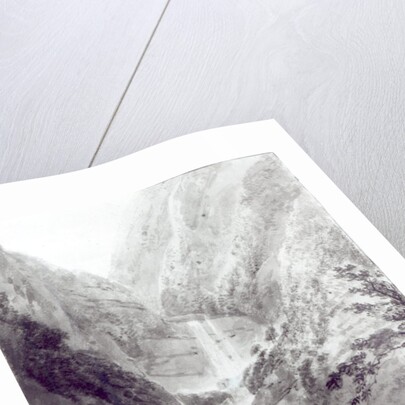 The Cascade of Minzapeezo, watercolour by Samuel Davies after an engraving, c.1800 by James Basire