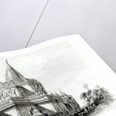 North Eastern view of Gaudapalen Temple at Pagan by Henry Yule