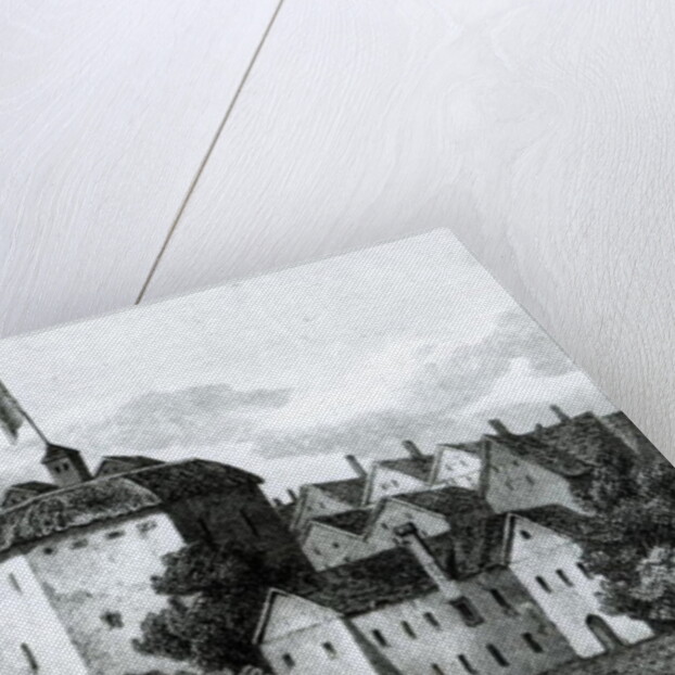 The Globe Theatre on the Bankside as it appeared in the reign of James I 1672 by English School