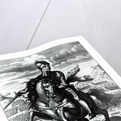 Equestrian portrait of Oliver Cromwell by English School