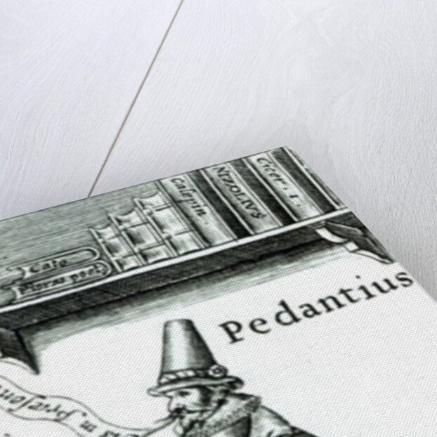 Frontispiece of 'Pedantius', comedy by Edward Forsett produced in Cambridge in 1581 by English School
