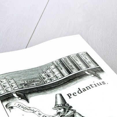 Frontispiece of 'Pedantius', comedy by Edward Forsett produced in Cambridge in 1581 by English School