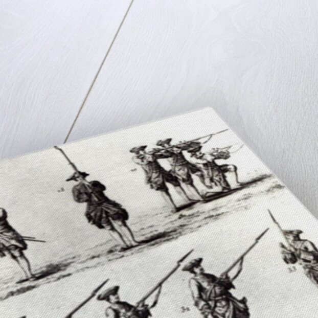 Soldiers with bayonets by German School