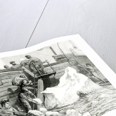 The Arctic Expedition Watering from an Iceberg by English School