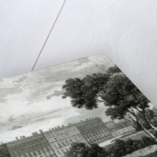 Rolling the Lawns at Hampton Court Palace, 7th March 1807 by English School