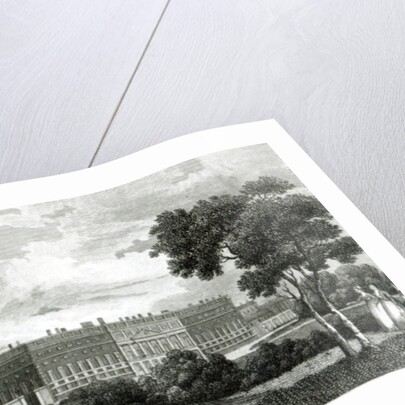 Rolling the Lawns at Hampton Court Palace, 7th March 1807 by English School