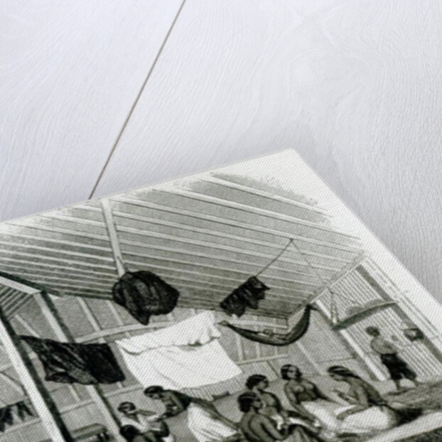 Inside a Tahitan Hut by French School