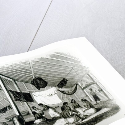 Inside a Tahitan Hut by French School