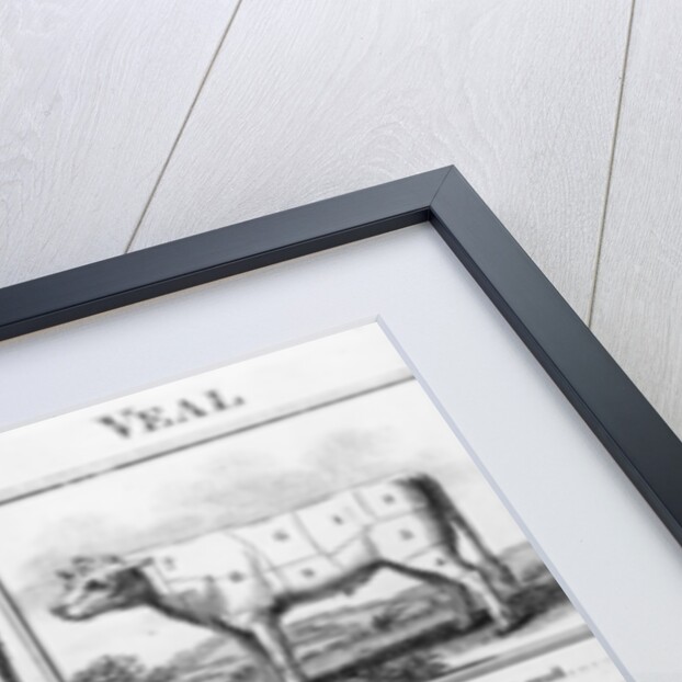 Beef, Veal, Pork, and Mutton Cuts, 1802 by English School