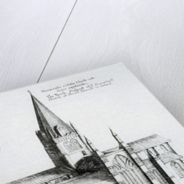 The North Prospect of Conuentuall Church of Christ Church in Oxford by School English