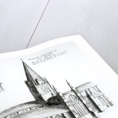 The North Prospect of Conuentuall Church of Christ Church in Oxford by School English