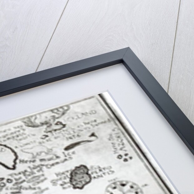 Map of America and directions to China as believed to be a copy of a 16th century original by School English