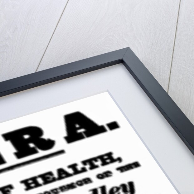 Dudley Board of Health poster announcing the burial procedure for people who have died of Cholera, c.1840's by English School