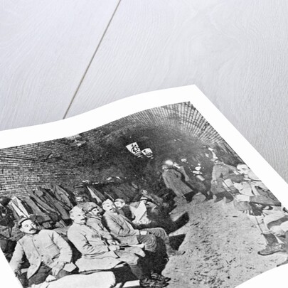 Sleeping Quarters in Douaumont Fort, c.1916 by French Photographer