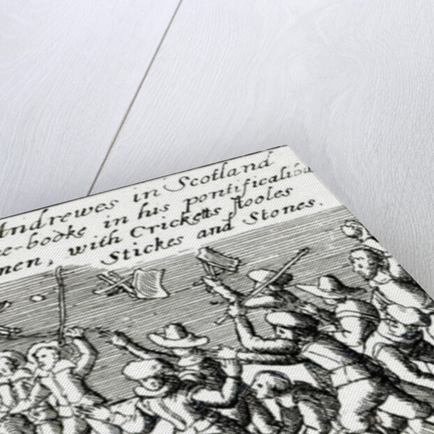 Protesters in Edinburgh, 1637 by English School