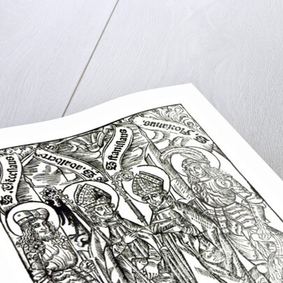 St. Wenceslaus, St. Adalbert, St. Stanislaus and St. Florian by German School