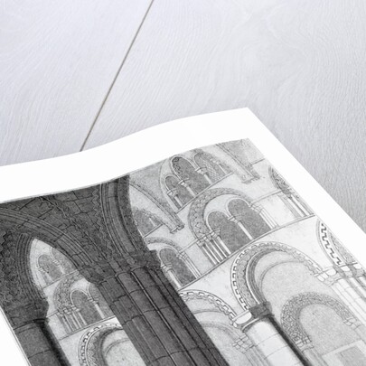 View of Durham Cathedral Nave by English School