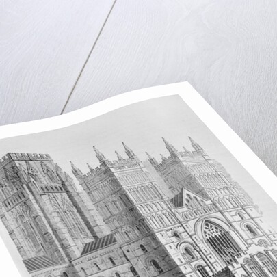 North-West view of Durham Cathedral by School English