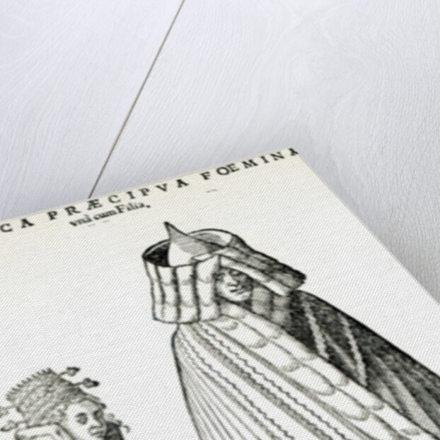 Costumes of a Livonian noblewoman and her daughter, 1577 by Hans Weigel