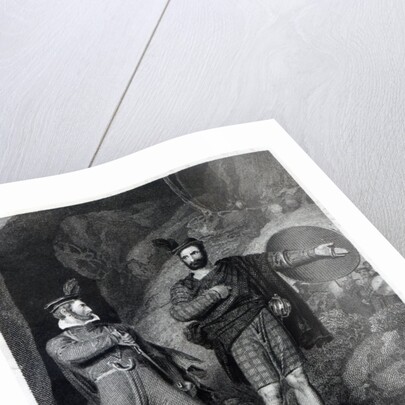 Roderick Dhu and a Clansman, 1810 by Richard Westall