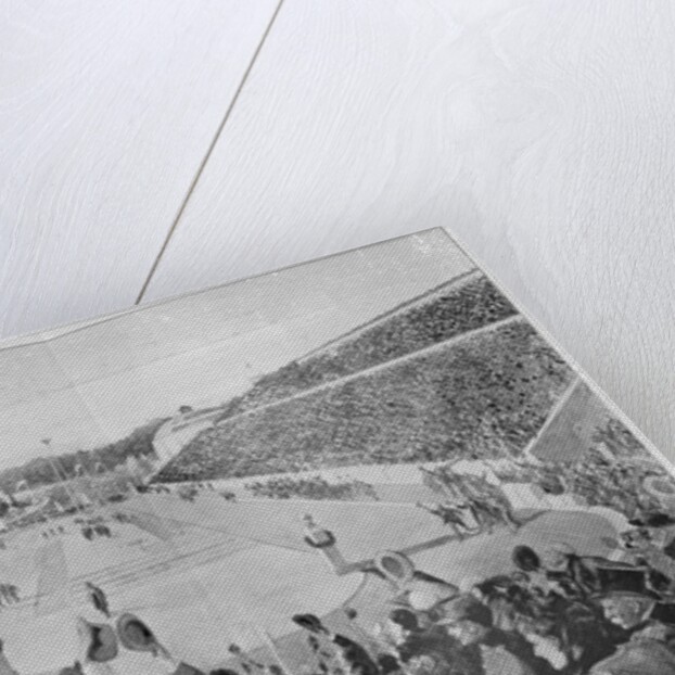 Revival of the Olympic Games in Athens: Loues winning the race from Marathon, 10th April 1896 by English School