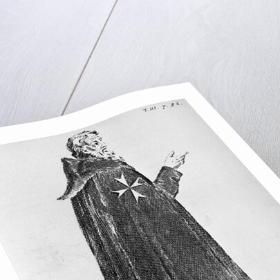 Knight Hospitaller in the original habit, worn until the fourteenth century by French School