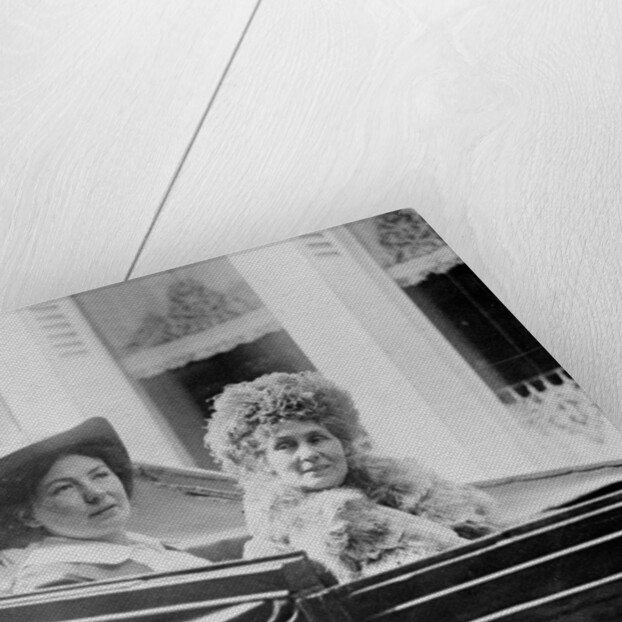 Christabel and her mother Emmeline Pankhurst in Paris, c.1912 by Anonymous