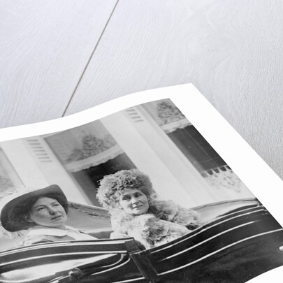 Christabel and her mother Emmeline Pankhurst in Paris, c.1912 by Anonymous